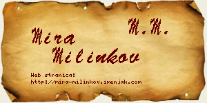 Mira Milinkov vizit kartica